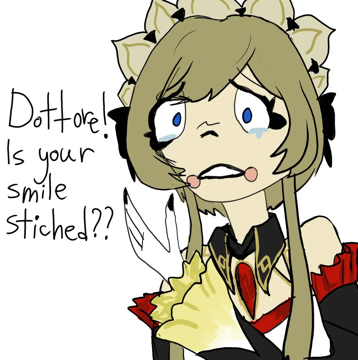 since every harbinger described Dottore as yapper i believe they wished he cover his mouth instead of eyes. bruh i love u, Dottore, please don't die and get bald. #dottore #GenshinImpact #sandrone #arlecchino #columbina 