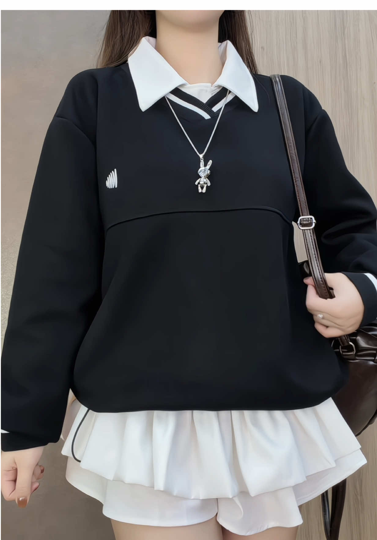 Áo nỉ phối cổ somi siêu trẻ và dễ mặc nì #thoitrang #nỉ_hoodi #noel 