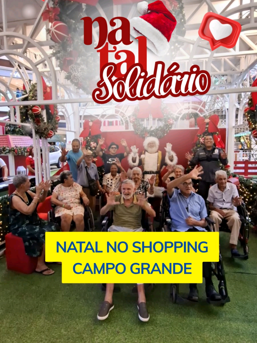 🎄✨ Dia de magia e diversão! Nossos idosos viveram um passeio inesquecível no Shopping Campo Grande: ficaram encantados com a linda decoração de Natal, foram recebidos pessoalmente pelo Papai Noel 🎅💖 e encheram o coração de alegria! Teve risada solta na roda-gigante 🎡, passeio de trenzinho 🚂 e aquele momento especial de caminhar pelo shopping, observar as lojas, relembrar histórias e criar novas memórias. Porque a infância mora dentro da gente, não importa a idade. 🥰 Nosso MUITO OBRIGADO ao Shopping Campo Grande por todo carinho, acolhimento e por proporcionar um dia tão especial aos nossos idosos. Gestos assim fazem toda a diferença! 💙 #AsiloSãoJoãoBosco #NatalEspecial #IdososFelizes #ShoppingCampoGrande #Gratidão 