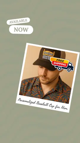Lock in your look with this Personalized Baseball Cap for Him, only $6.99. It’s the chill accessory that fits right and speaks your style without saying a word. - Ready to shop? Check out the link in our bio! #PersonalizedCap #MensFashion #BaseballCap #CustomHat #StreetStyle