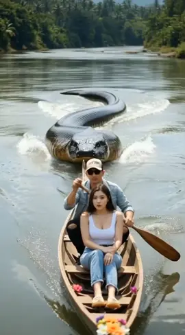 bagaimana kalau kalian di kejar ular anaconda seperti ini?#fypviralシ 