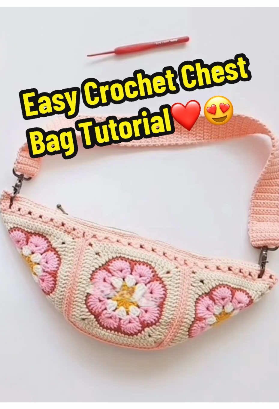 Crocheting a patchwork chest bag from start to finish! 🧶✨ Easy motifs, clean assembly, and a super cute finish. Like & share if you want more bag tutorials! #CrochetBag #PatchworkBag #ChestBag #CrochetTutorial #DIYCrochet  