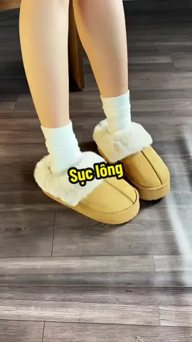 Dép sục lông mang êm chân #xh #viral #lustore #depnu #giaydep 