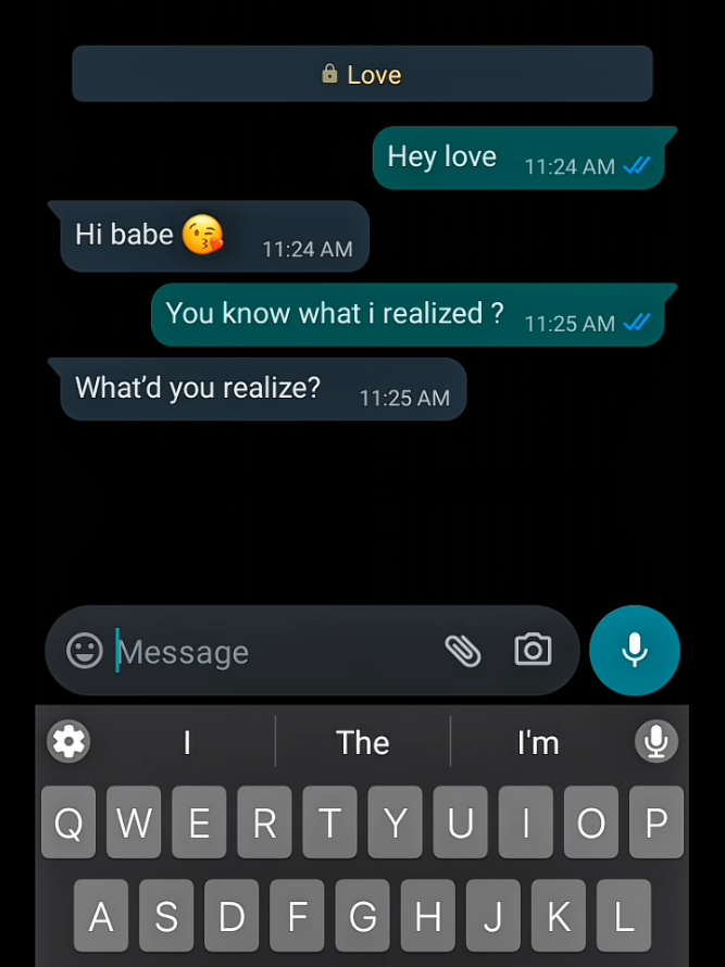 I love how she acts like she’s not blushing #couples #reallove #gf #couplevibes #chatstory 