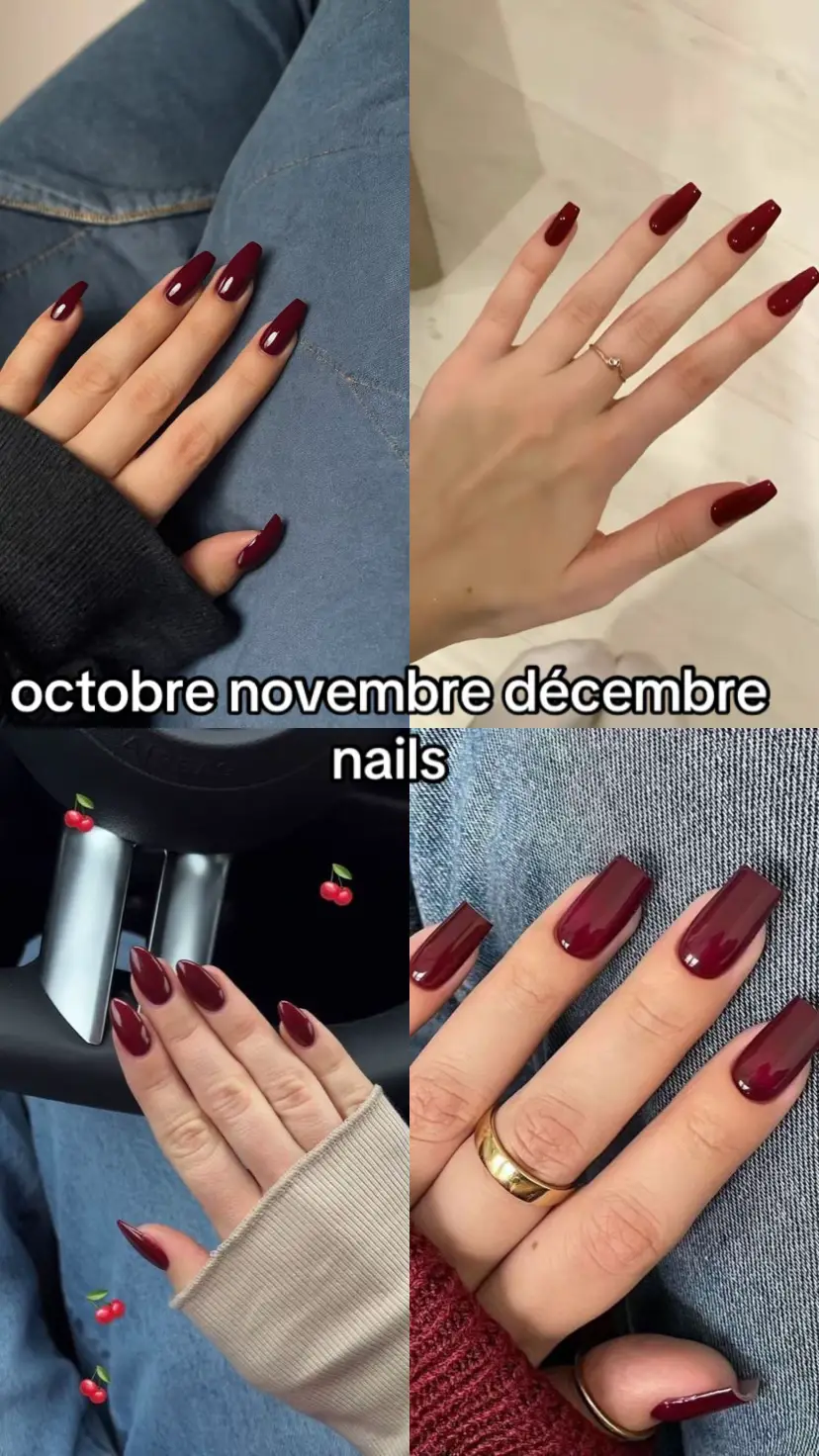 #pourtoii #foryoupage #rouge #burgandy #nails