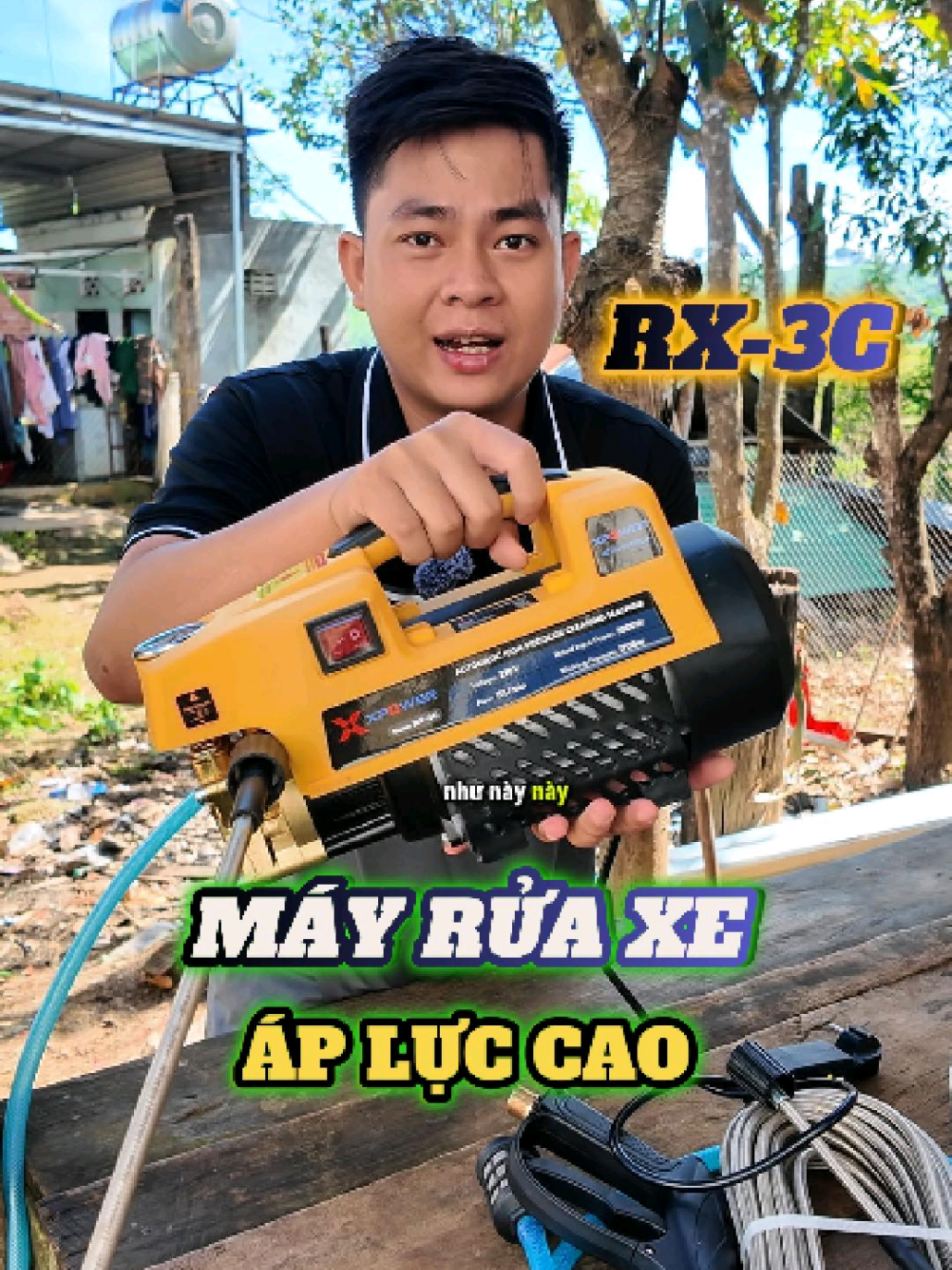 máy hãng lực mạnh, áp lực cao các bác dùng gia đình hay hàng quán rửa xe ngon nha, công suất 3.800w lên đến 170Bar xịt ngon lành luôn. đủ phụ kiện chỉ việc sài nhé.  #mayruaxe #mayruaxegiađinh #mayruaxemini #mayruaxecaoap #ruaxe 