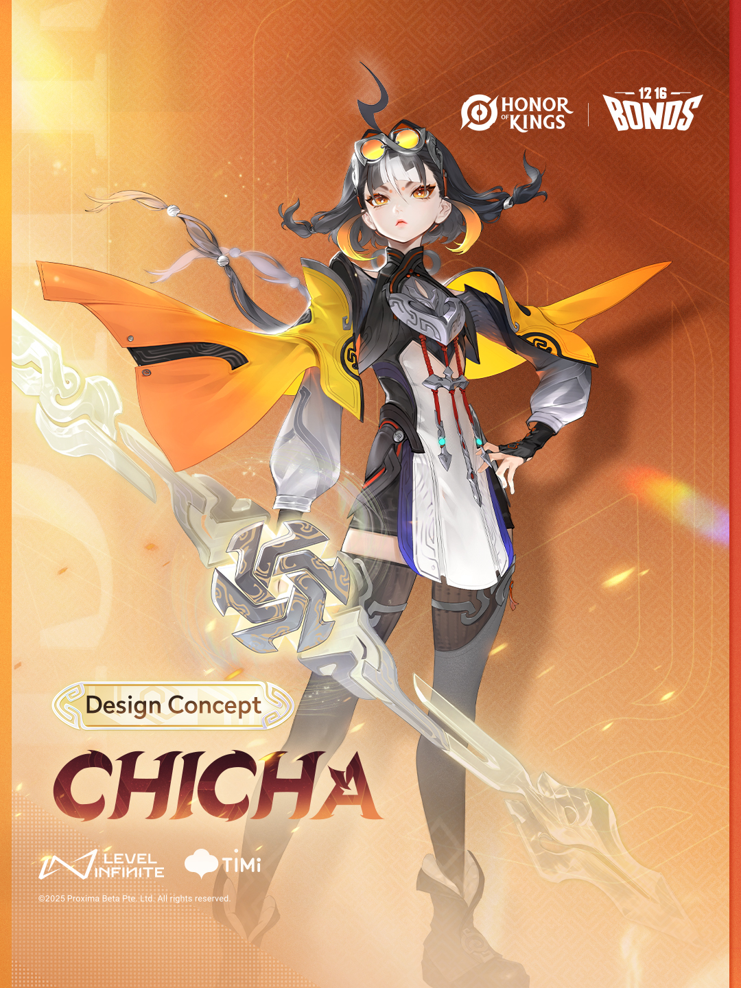 Arms unite as a dragon, and stir the storm! The design concept for the new hero, Chicha, has been revealed! #HonorofKings #HOK #HOKBonds #HOKNewHero #Chicha