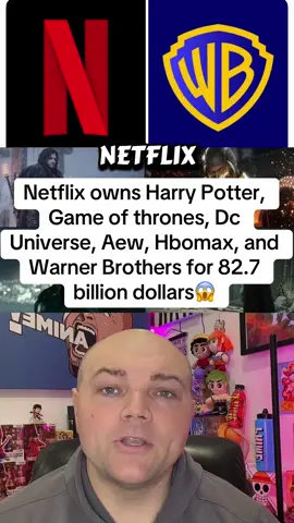 Netflix owns Harry Potter, Game of thrones, Dc Universe, Aew, Hbomax, and Warner Brothers for 82.7 billion dollars😱 #netflix #hbomax #harrypotter #dc #got