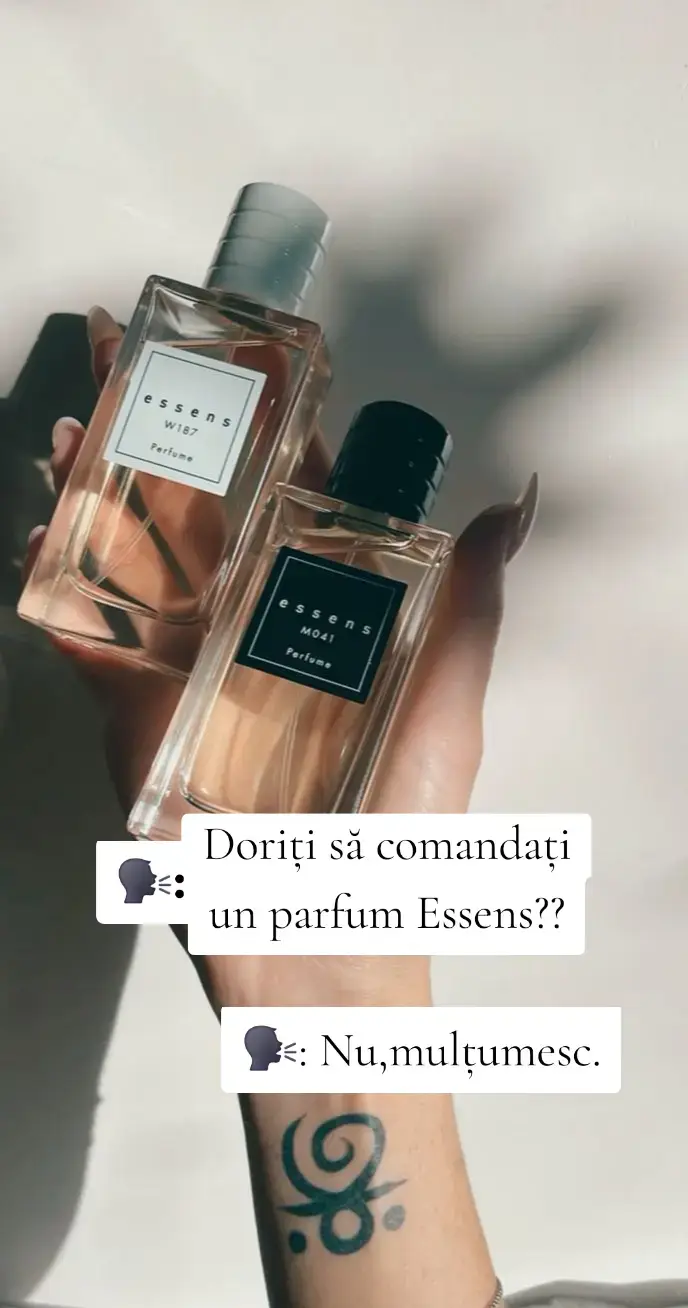 ✨ Simte magia parfumurilor ESSENS! ✨ Note seducătoare, fresh și elegante, care te fac să strălucești 🌸 Alege-ți aroma preferată și lasă-te admirată 💖 💌 Comandă acum și transformă fiecare zi într-o experiență parfumată! #ParfumuriEssens #AromeDeLux #FrumusețeLaPrețMic #MirosiPerfect #CadouriIdeale