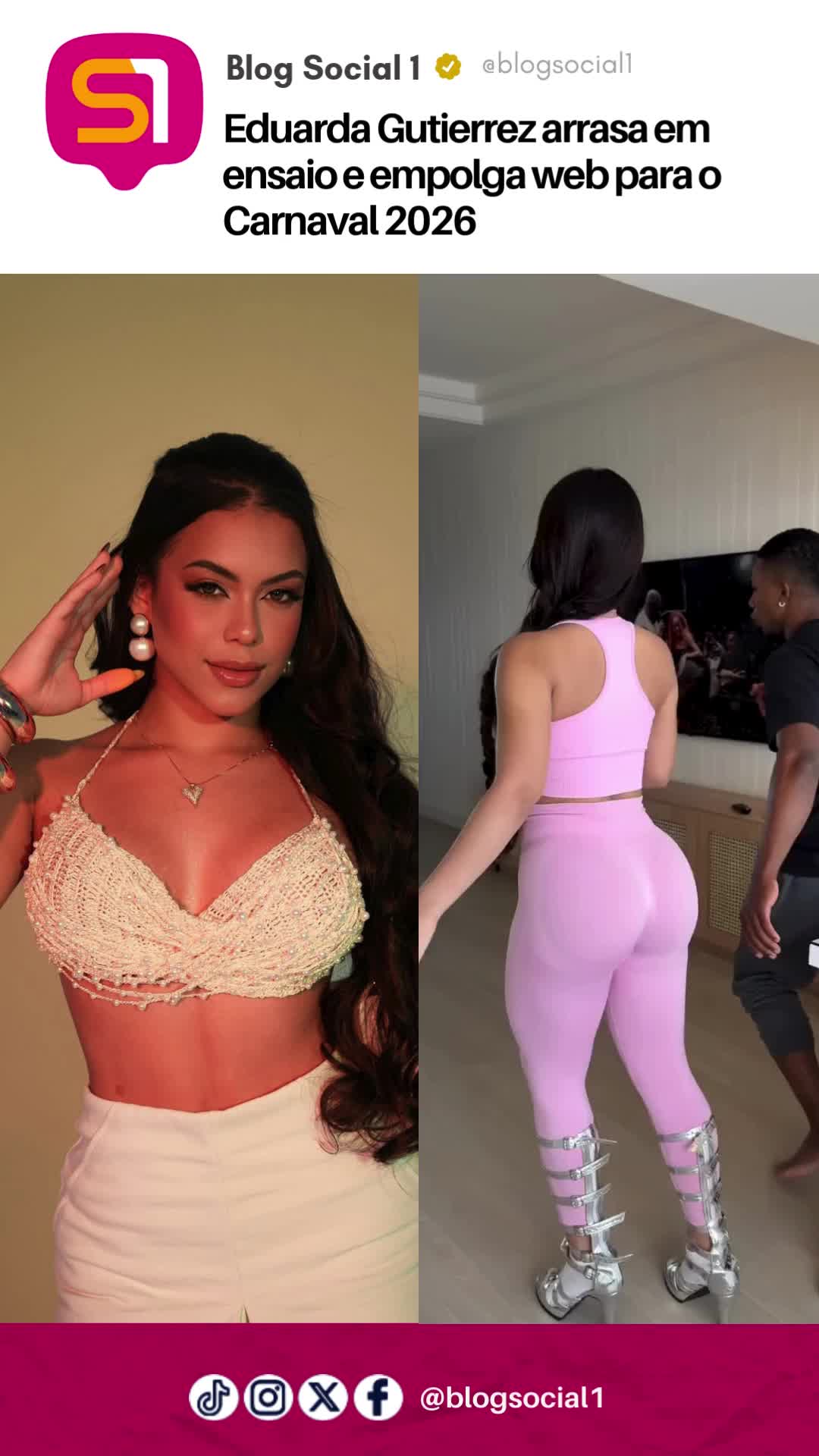 Eduarda Gutierrez (@eduardagutierrez) deixou a web em chamas ao compartilhar um novo vídeo do ensaio para o Carnaval 2026. Com samba no pé, presença marcante e uma performance impecável, a influenciadora rapidamente conquistou uma enxurrada de elogios dos internautas, que não esconderam o encanto e a expectativa para vê-la brilhando na avenida. Nos comentários, seguidores exaltaram a desenvoltura e a evolução de Eduarda, reforçando que ela está pronta para fazer história na folia do próximo ano. 📷: reprodução/ redes sociais #EduardaGutierrez #Carnaval2026 #EnsaioDeCarnaval #SambaNoPé #Carnaval #Influencers *jn *digital #digital