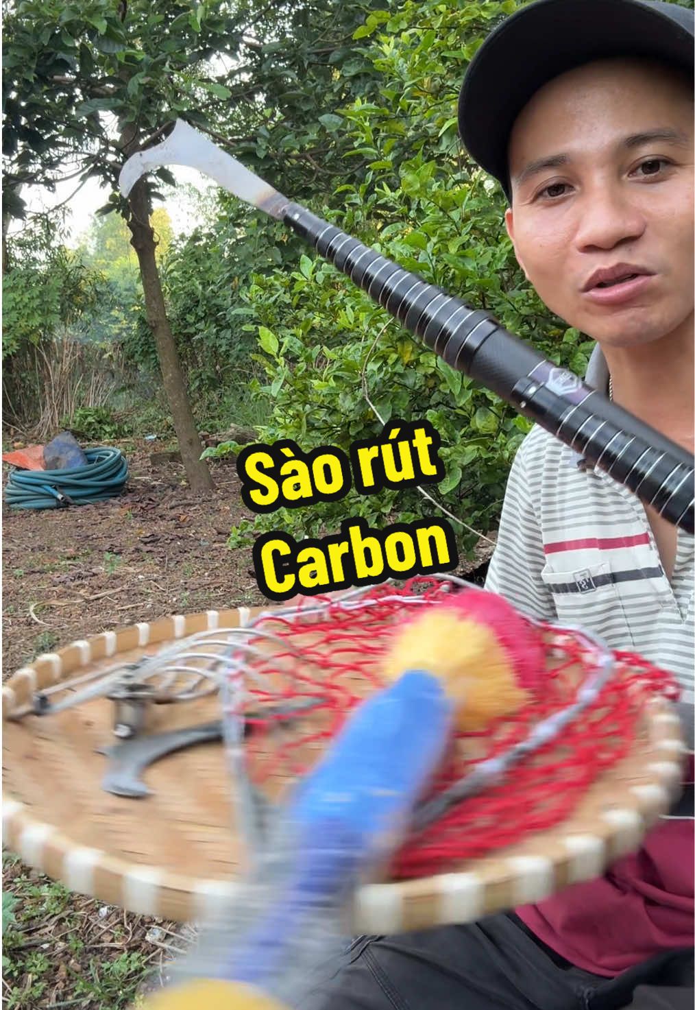 Sào rút 3m 6m carbon kèm phụ kiện. #tonytaisuoinho #saorutcarbon #saorut #saocarbon 