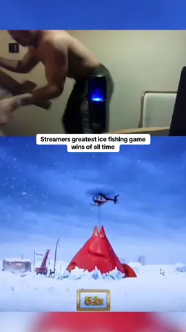 Streamers greatest ice fishing game wins of all time #kickstreaming 