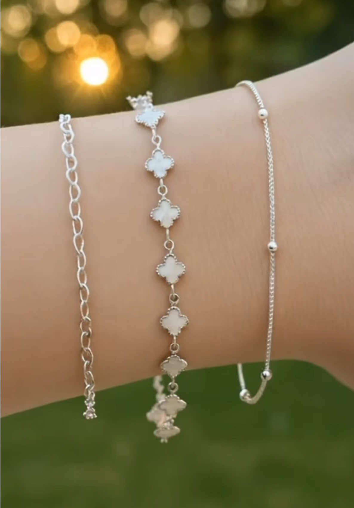 #pulseiras #kit #prata #acessorios #mulher 