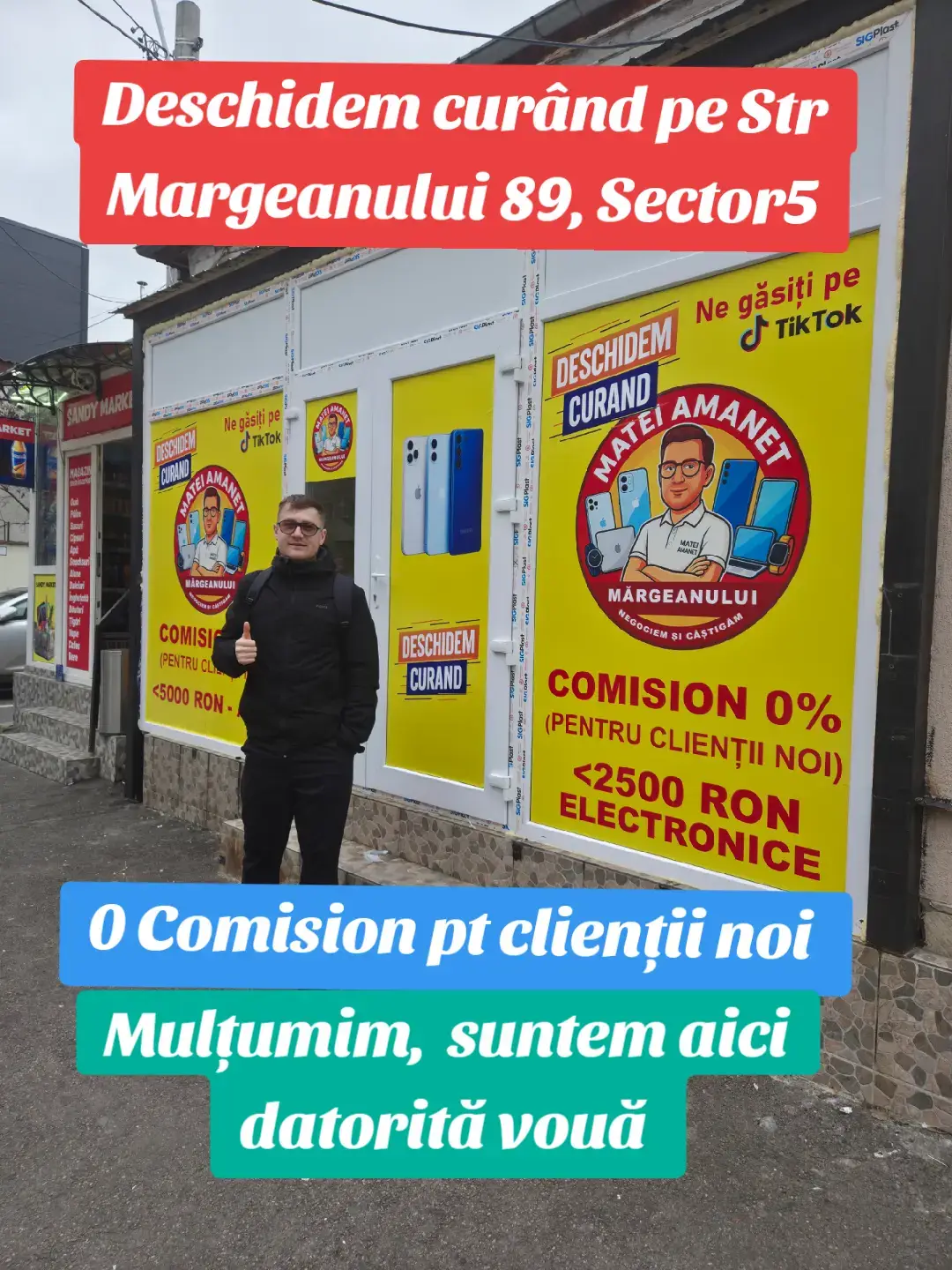 Toții clientii noi care ne pășesc pragul beneficiază de Comision 0 pt orice bun amanetat !!!  Distribuire si follow sa ajungă la cat mai multi . Suntem aici datorita vouă, dragi clienti . #mateiamanet #margeanului #sector5 
