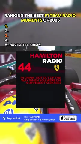 @Polymarket Which one is your favourite radio message of this year? #f1 #f1funny #f1radio #funnyf1 #formula1 