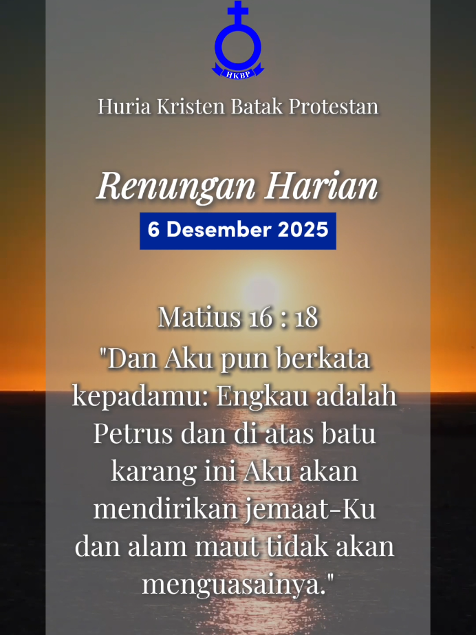 Renungan hari ini Sabtu, 6 Desember 2025 #hkbp #renungan #hariini #sabtu #desember 