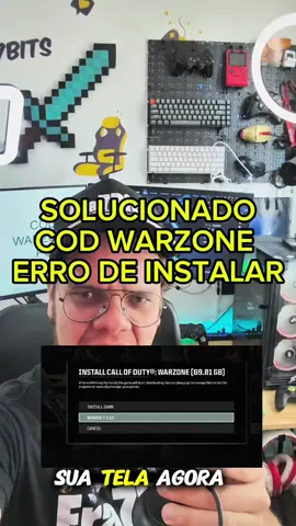 SOLUCIONADO o erro do COD WARZONE PARA PC - erro de instalação #errocod #warzone #warzoneclips #callofduty