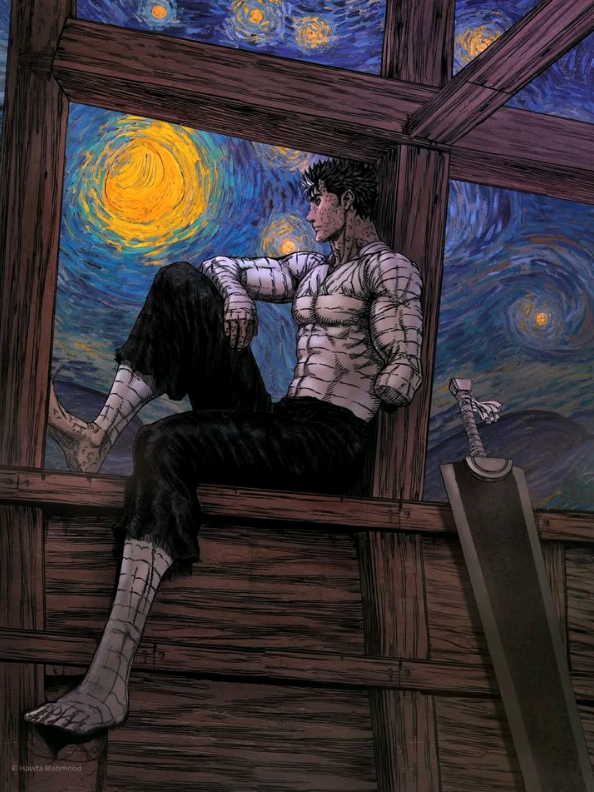 غاتس هو واحد من أكثر الشخصيات المأساوية تعقيدًا في عالم الأنمي والمانغا. وُلد من جثة، ونشأ في عالم لا يعرف الرحمة، فكانت حياته منذ بدايتها سلسلة من الجراح التي تتعمق مع مرور الوقت. تربى على يد مرتزقة قساة، وتعلم القتال قبل أن يتعلم الكلام، وظل يبحث عن معنى لوجوده وسط العنف الذي أحاط به. انضم غاتس لاحقًا إلى فرقة الصقور، وهناك لأول مرة شعر بالصداقة والانتماء… قبل أن تتحول حياته إلى كابوس عندما خانهم غريفيث في الـ Eclipse. رأى رفاقه يُذبحون أمام عينيه، وخسر ذراعه وعينه وهو يحاول إنقاذ كاسكا، التي فقدت عقلها بعد الحادثة. منذ ذلك اليوم، أصبح غاتس محاربًا مطاردًا من الشياطين، يحمل علامة تستدعي الوحوش كل ليلة، ويقاتل بلا توقف ليحمي من بقي له، وليبحث عن انتقامه من غريفيث. بين الألم والغضب والذنب… يصارع غاتس ليبقى إنسانًا، رغم أن الظلام يحاول ابتلاعه في كل خطوة. إنها حكاية رجل جُرح ألف مرة، لكنه ينهض دائمًا، بسيف أثقل من كل جراحه وقلب لا يزال يقاوم حتى النهاية. . . . . . الجوله الاوله من التحدي ضد @T r a v i s  #تصاميم_فيديوهات🎵🎤🎬 #مخبز_الغمان #اغاني #berserk #guts 