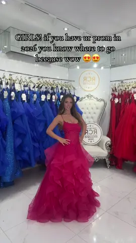 @redcarpetreadylincoln wearing the RCR exclusive ‘Alicia’ in rasberry 💗#prom2026 #fyp #promdress #redcarpetready 