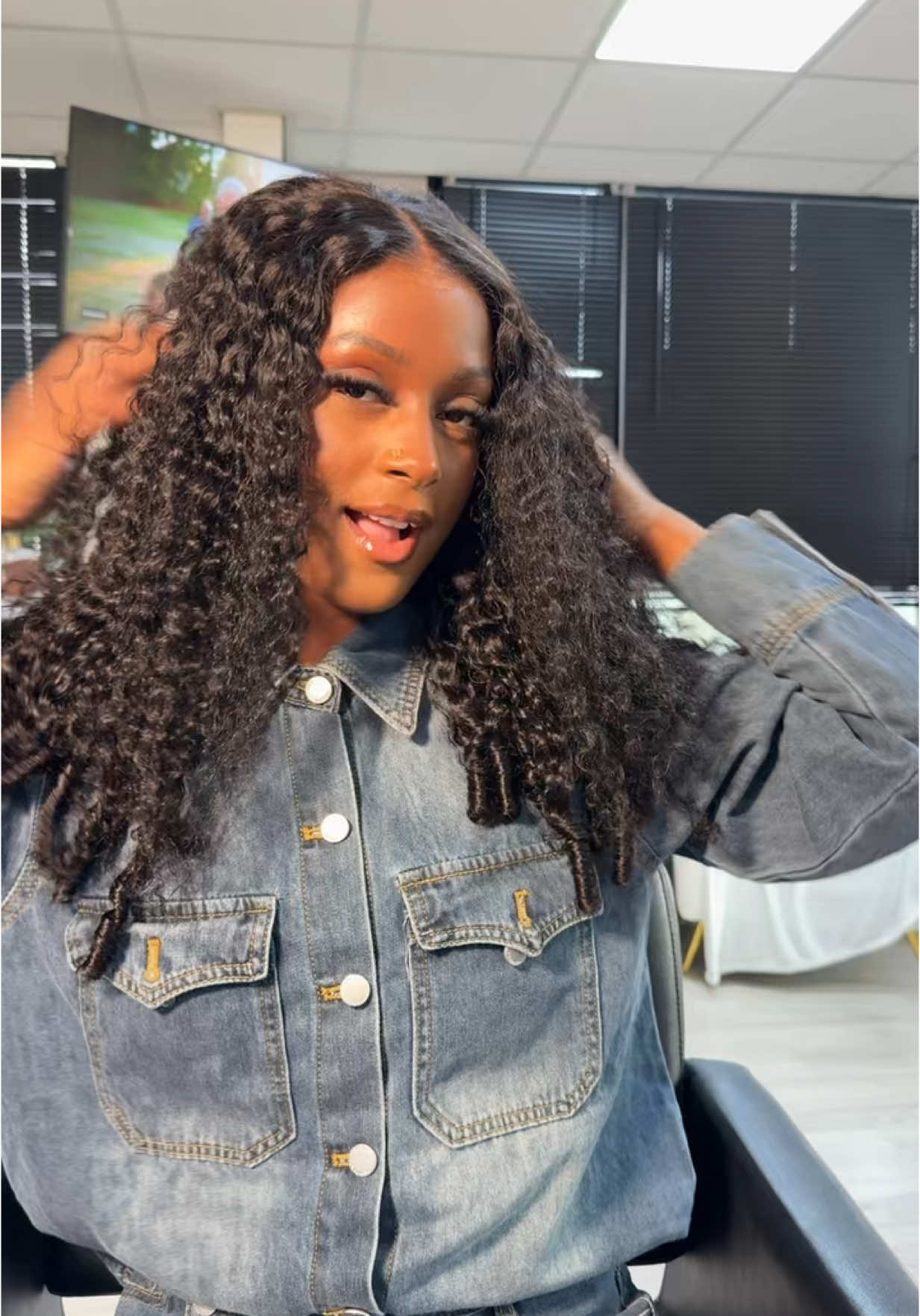 Perruque bouclée Geeta Birmane 100% cheveux humains, cheveux bouclés, ligne frontale pré-épilée, vente flash @Geeta Hair @geetahair_review #geetahair