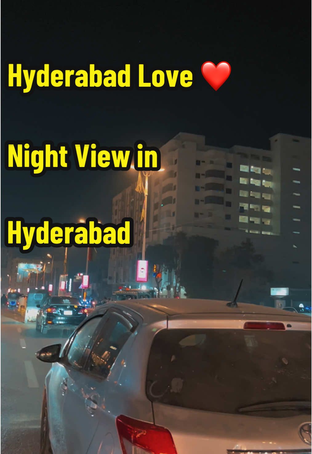 Hyderabad Night View In Hyderabad #hyderabad #hyd #lovehyderabad❤ #viraltiktok #foryoupage❤️❤️ 