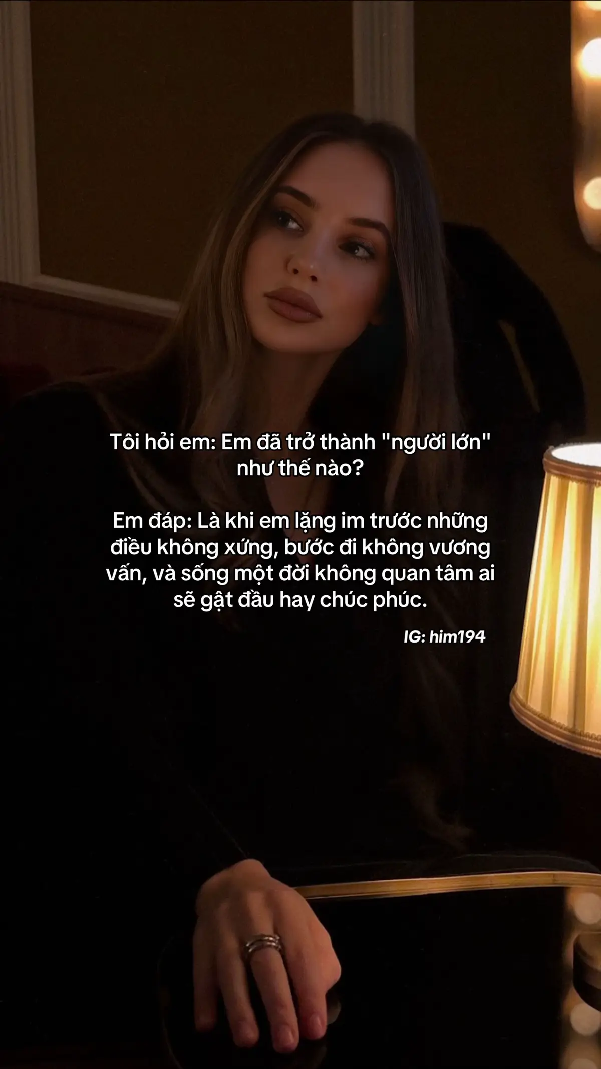 Em thích cuộc sống bây giờ, em có một trái tim nhưng không còn cảm giác gì nữa ...