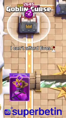@SuperBTNsosyaL Evos to expensive! #clashroyal #clashroyalemoments #clashmemes #clashroyaledaily #fyp 