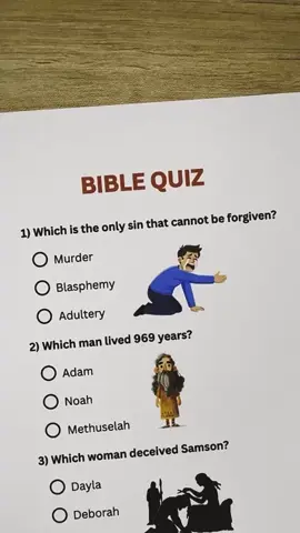 Can you get 7/7? #bible #biblequiz #quiz #quiztime #trivia 