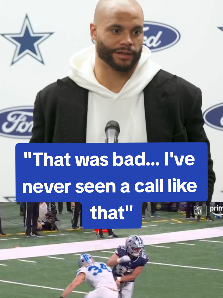 Count Dak among those who were shocked by the OPI call against Jake Ferguson  (via @Dallas Cowboys) #dakprescott #cowboys #nfl 