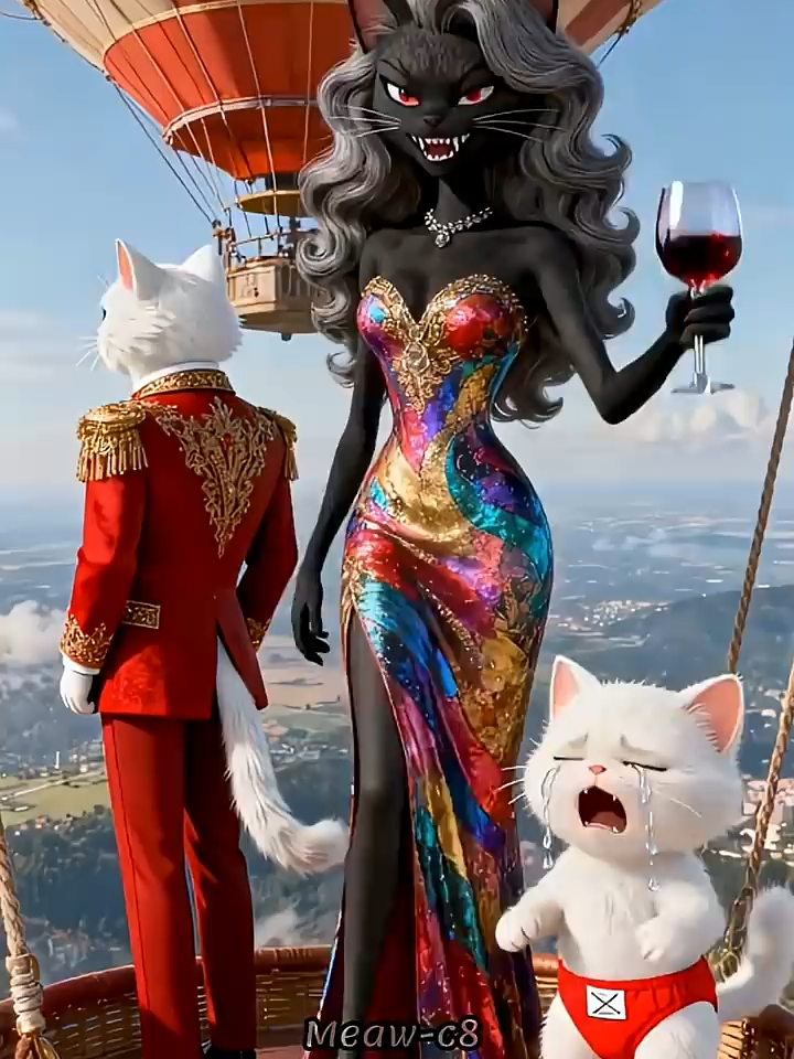 القط مياو يُعاقب زوجة أبيه الشريرة! 😈💥 _ مغامرة البقاء والهروب من الأشرار!🦅🦖🦍 #meow #foryou #cat #viral #fyp