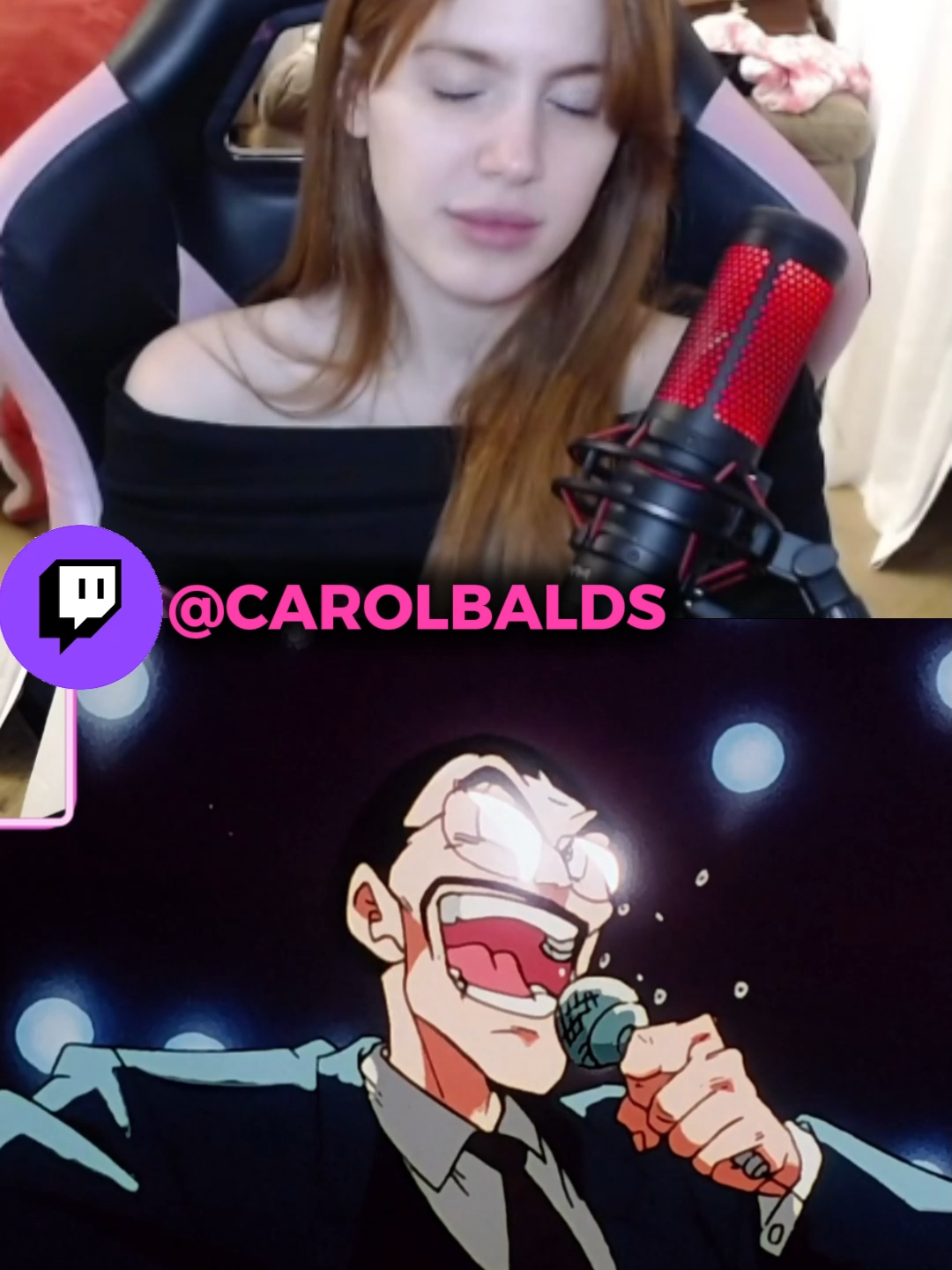 LIVE DA CAROL NA BIO >Carol Balds ASSISTINDO Dragon Ball Z#carolbalds #dragonballz #goku
