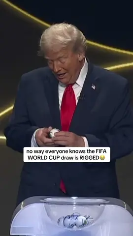 no way everyone knows the FIFA WORLD CUP draw is RIGGED😭 #donaldtrump #worldcup 