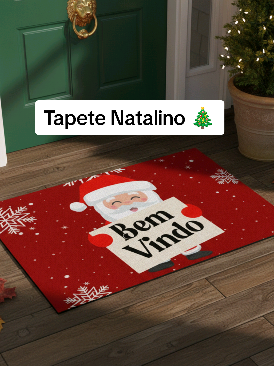 Tapete de Natal 🎄  #fimdeano #achadinhos #tiktokshop #decoraçãodenatal #natal 