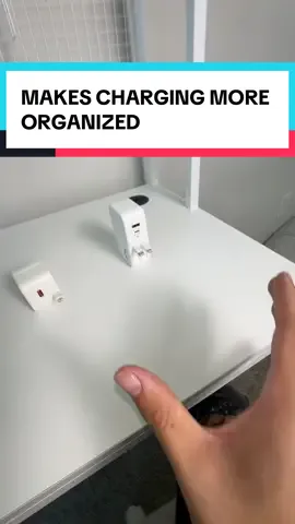Makes charging SO much more organized #organization #organizedhome #wallcharger #phonecharger #homeimprovement 