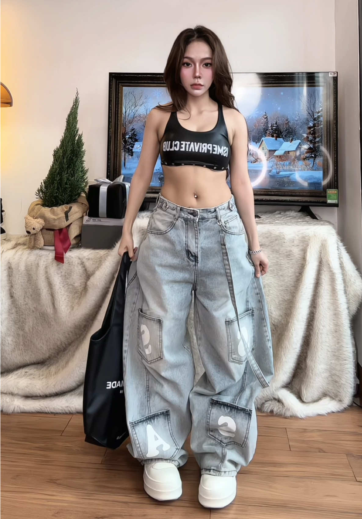 Quần chất chơi @SSSTORE.Aesthetic #outfitideas #phoidoxinh #quanjean #localbrand 