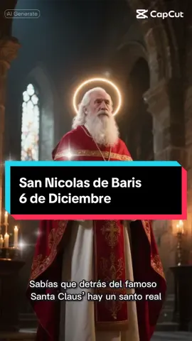 Hoy celebramos a San Nicolás de Bari, el santo de la generosidad silenciosa y la fe valiente. Su vida nos recuerda que un solo acto de amor puede cambiarlo todo. 🎄🙏✨ #SanNicolásDeBari #SantosDeLaIglesia #FeCatolica #Generosidad #CaridadCristiana  