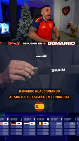 DJMARIIO REACCIONANDO AL SORTEO DE ESPAÑA EN EL MUNDIAL 2026 🔥🇪🇸 #djmariio #futbol #mundial2026 