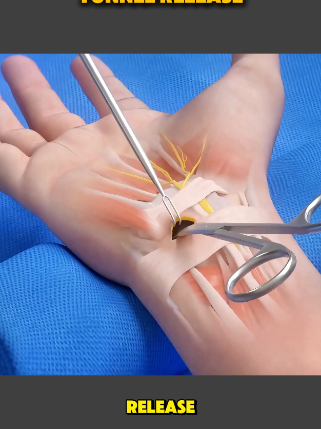 Endoscopic Carpal Tunnel Release Surgery (3d animation) #medical #3d #animation #medicalanimation #carpaltunelrelease 