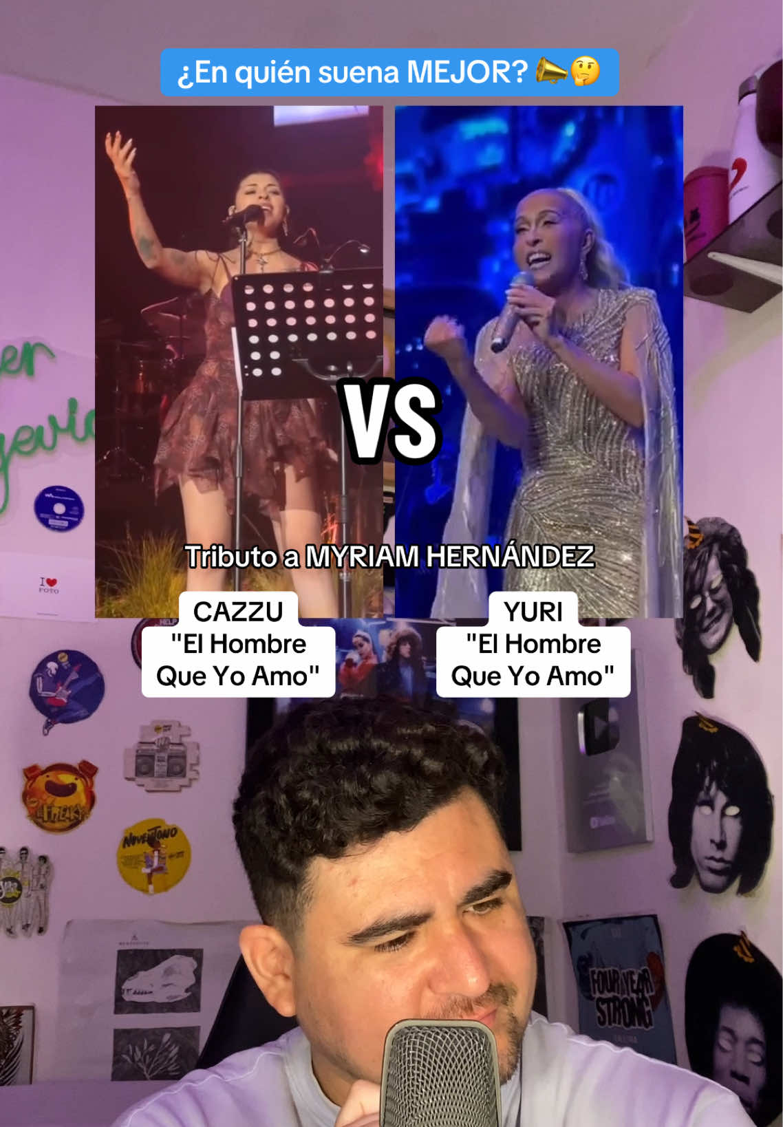 CAZZU vs YURI - El Hombre Que Yo Amo 📣🤔 #cazzu #yuri #myriamhernandez #elhombrequeyoamo #musicaromantica 