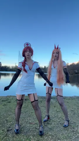 power has shorts on! @mouse 🐭 #fyp #chainsawman #cosplayers #makima 