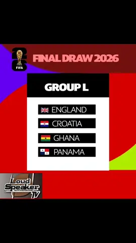 Ghana draws England, Croatia and Panama in Group L of the 2026 FIFA World Cup #LoudSpeakerTv #FactOverEmotions 
