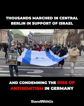 Thousands of pro-Israel demonstrators gathered in Berlin to stand with Jewish communities and call for moral clarity after H*mas’ October 7, 2023, massacre. Speakers emphasized that antisemitism must be met with unity, courage, and an unwavering commitment to truth. 🇮🇱🇩🇪