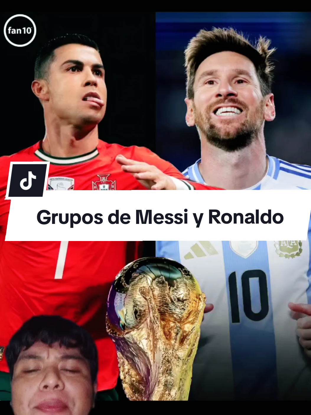 grupos de Messi y de Ronaldo  #tiktokviral #fypppppppppppppppppppppp #critianoronaldo #futbol⚽️ #messi