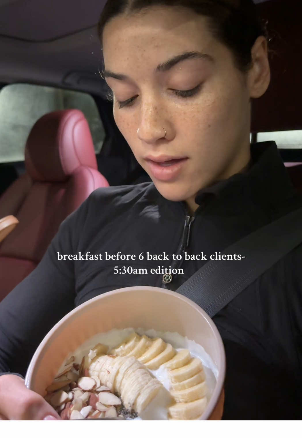 as you can tell, I was just waking up 😅 but here’s my everyday breakfast #GymTok #personaltrainer #breakfast 