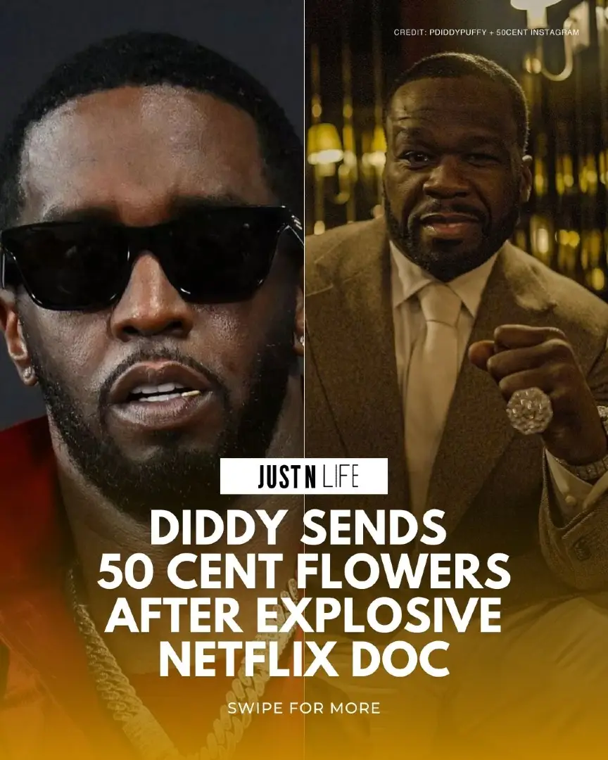 Ok so here’s the tea 🍵 #Netflix just aired Sean Combs: The Reckoning, a doc co‑produced by #50Cent that dives into #Diddy’s downfall — including never‑seen footage days before his arrest on federal charges. Diddy clearly wasn’t vibing with it, so he sent 50 Cent a flower arrangement at Club 11. 50 posted it clowning the gesture, but the internet’s saying those flowers look like funeral vibes 👀 💬 N Crowd: Thoughts? #fyp