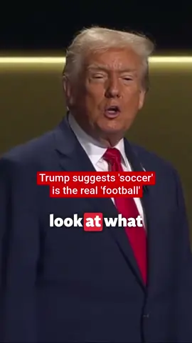 President Donald Trump suggested the NFL might need to find a new name for their sport after siding with the world over which sport should really be called football during the FIFA World Cup draw. Click link in bio for more 🔗
