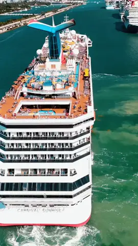 Have you sailed on the Carnival Sunrise? #portofmiami #cruiselife #dji #carnival #cruise 