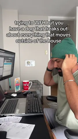 He’s a big baby #wfh #fyp #relatable 