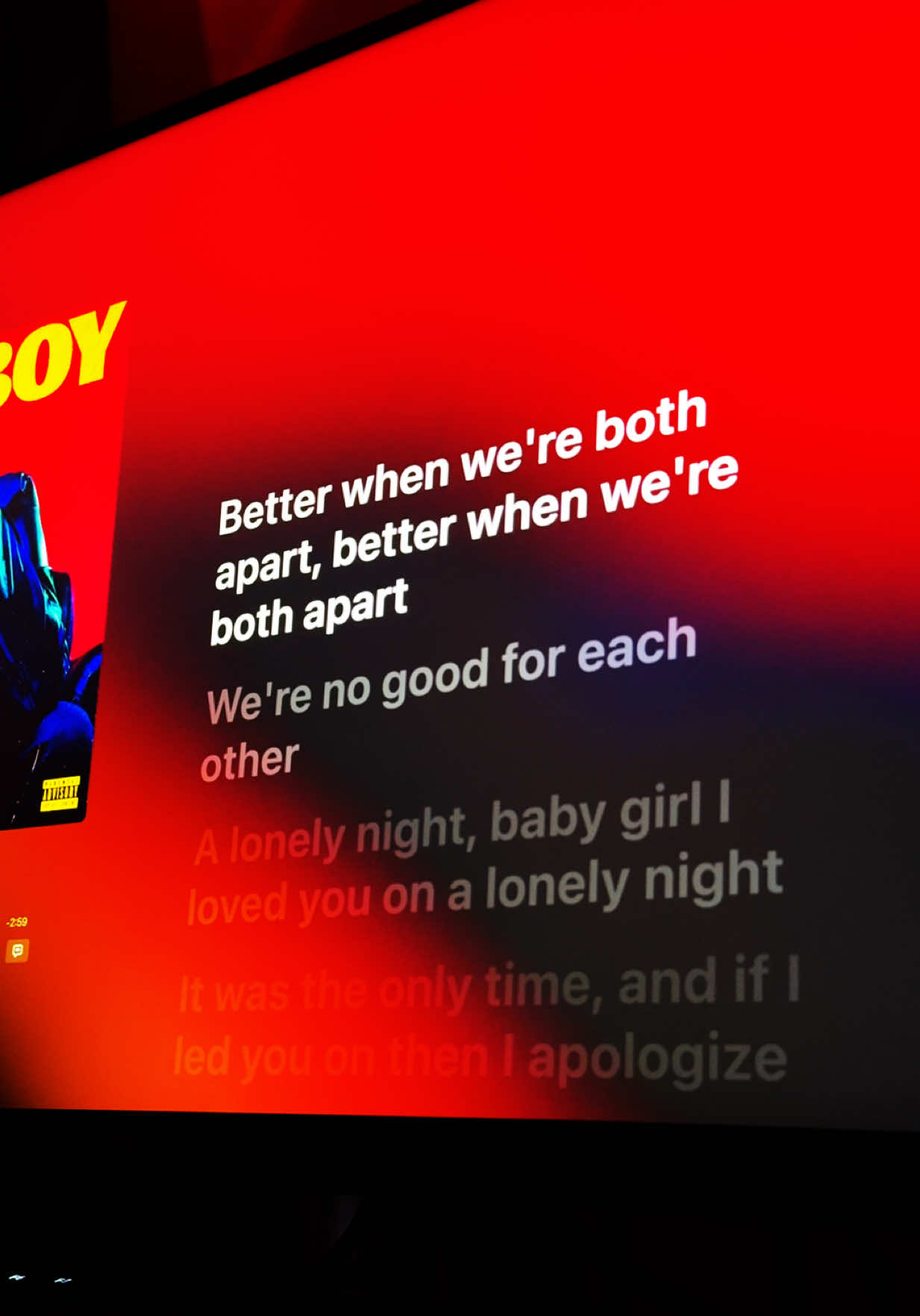 a lonely night #theweeknd #rnb #lyrics #songs #fypシ 