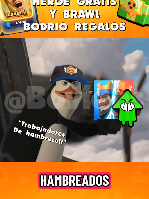 Clash Royale regala un héroe gratis y Brawl bodrio regalos #supercell #shorts 